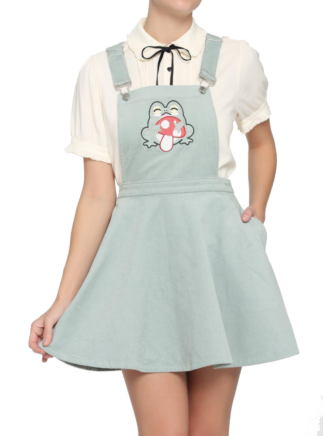 HOT TOPIC Over The Garden Wall Greg Dress Plus Size shirt and skirt overall  set