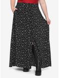 Woodland Button-Up Front Maxi Skirt Plus Size, BLACK, hi-res