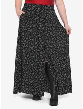 Woodland Button-Up Front Maxi Skirt Plus Size, , hi-res