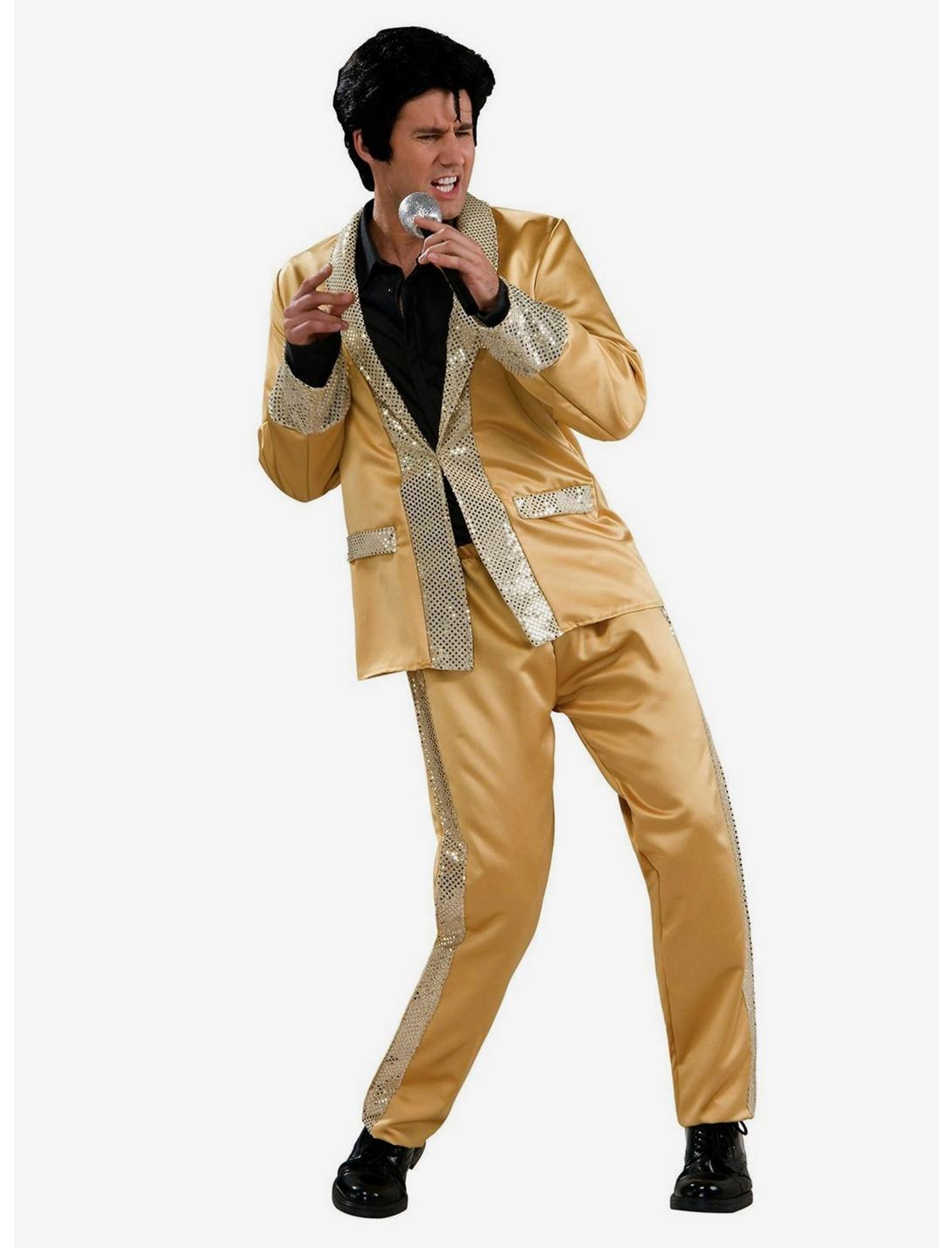 Elvis Presley Deluxe Gold Satin Costume, GOLD, hi-res