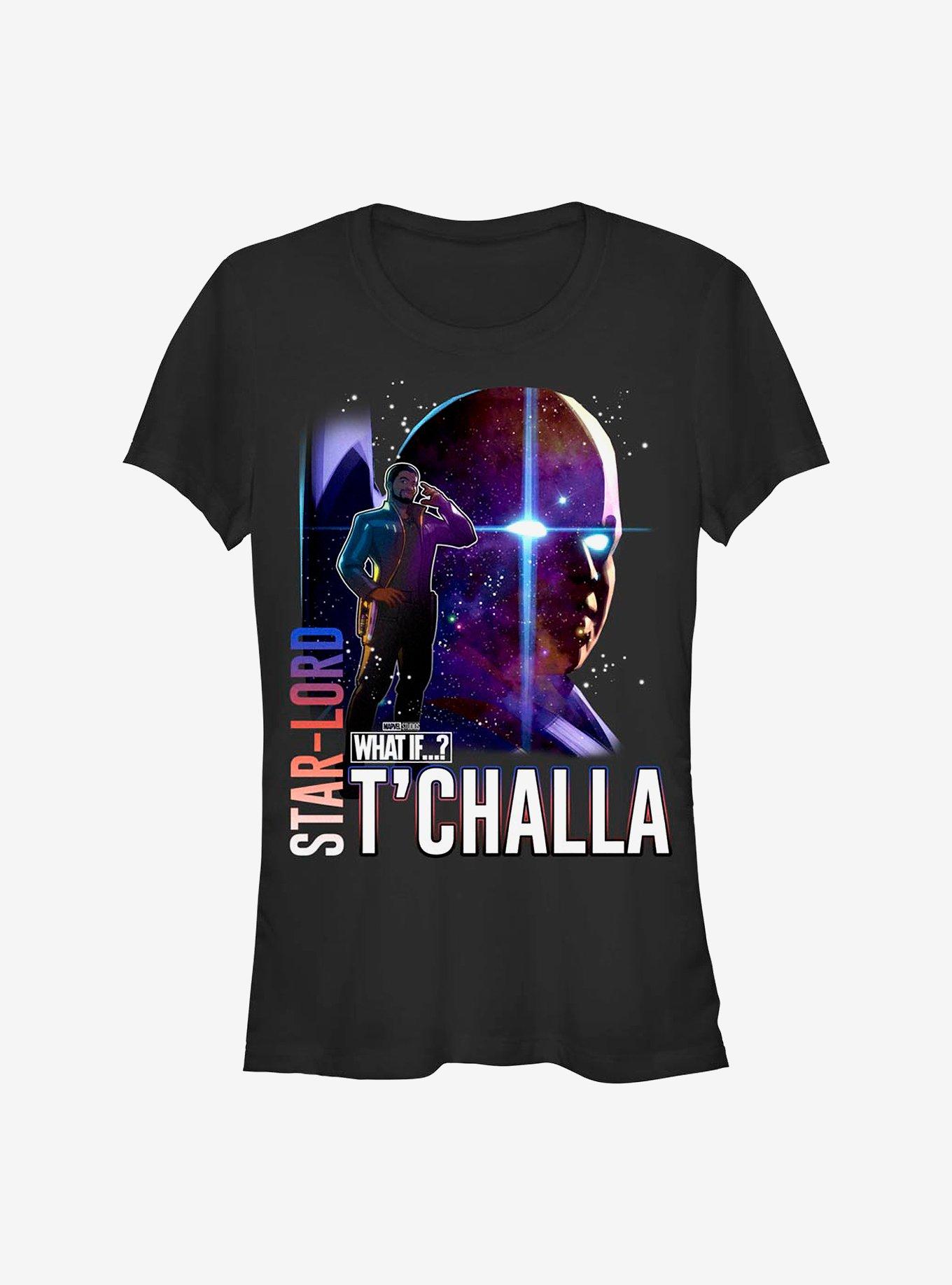 Marvel What If...? Star-Lord Watcher T'Challa Girls T-Shirt, BLACK, hi-res