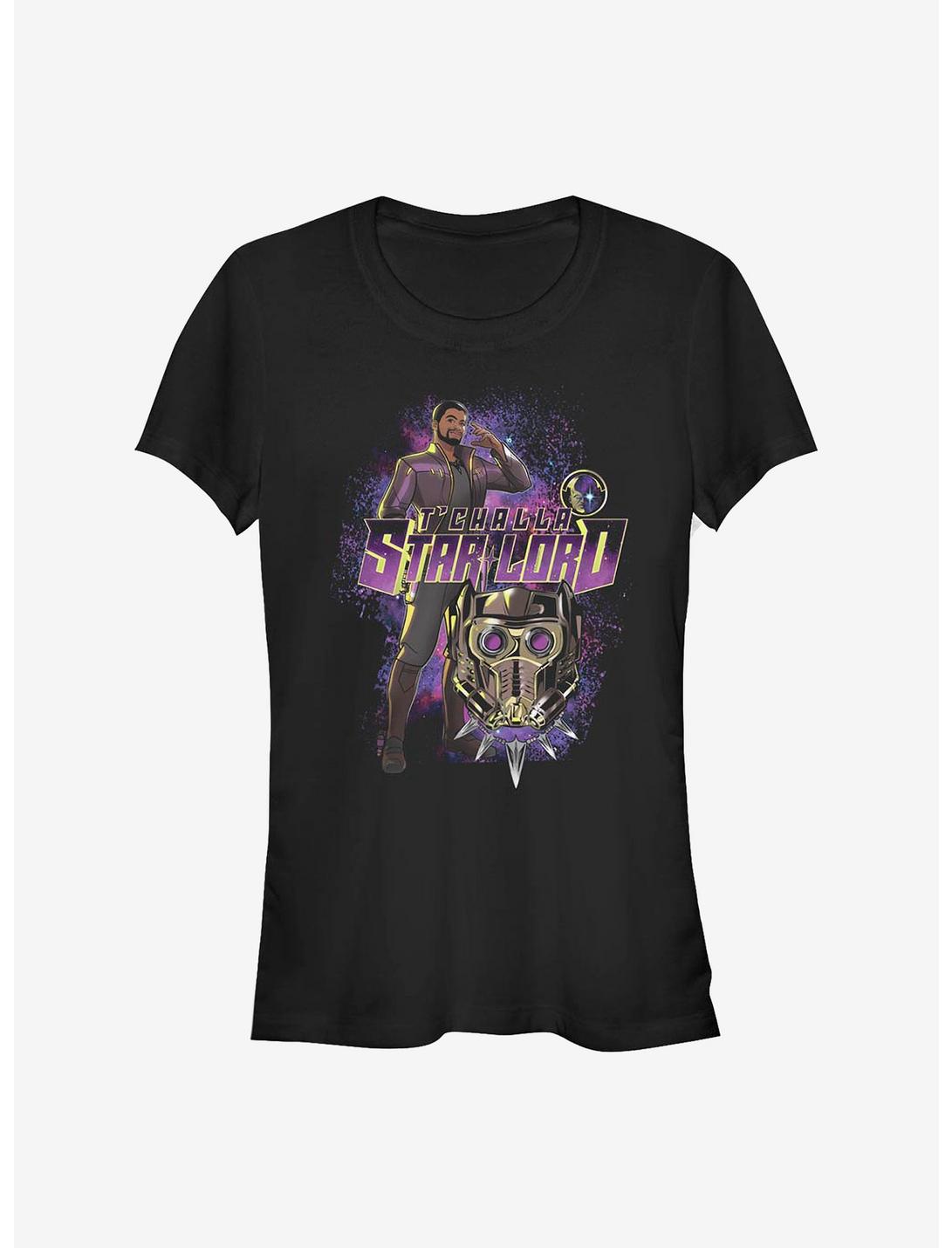 Marvel What If...? T'Challa Star-Lord Girls T-Shirt, BLACK, hi-res