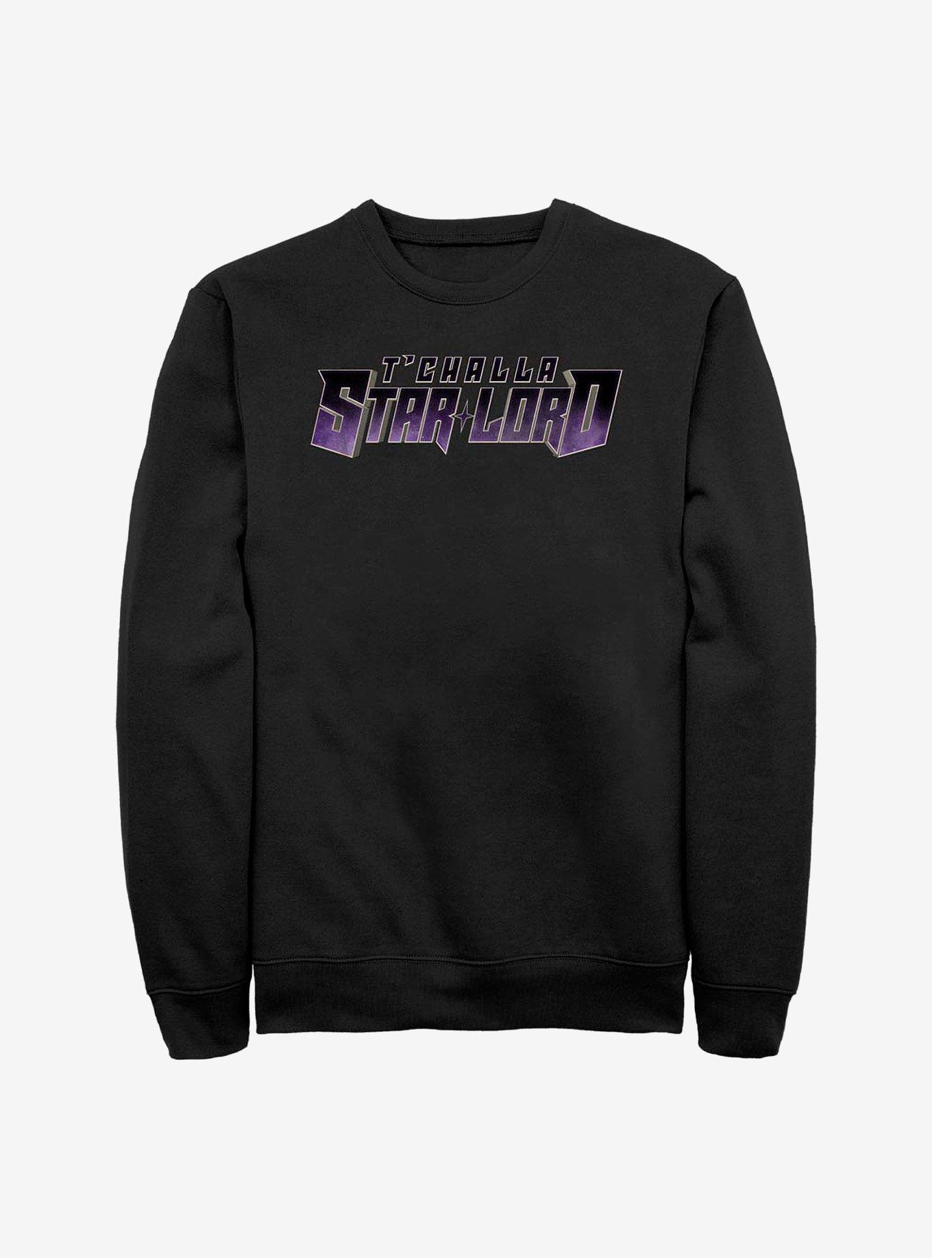 Marvel What If...? T'Challa Was Star-Lord Crew Sweatshirt, BLACK, hi-res