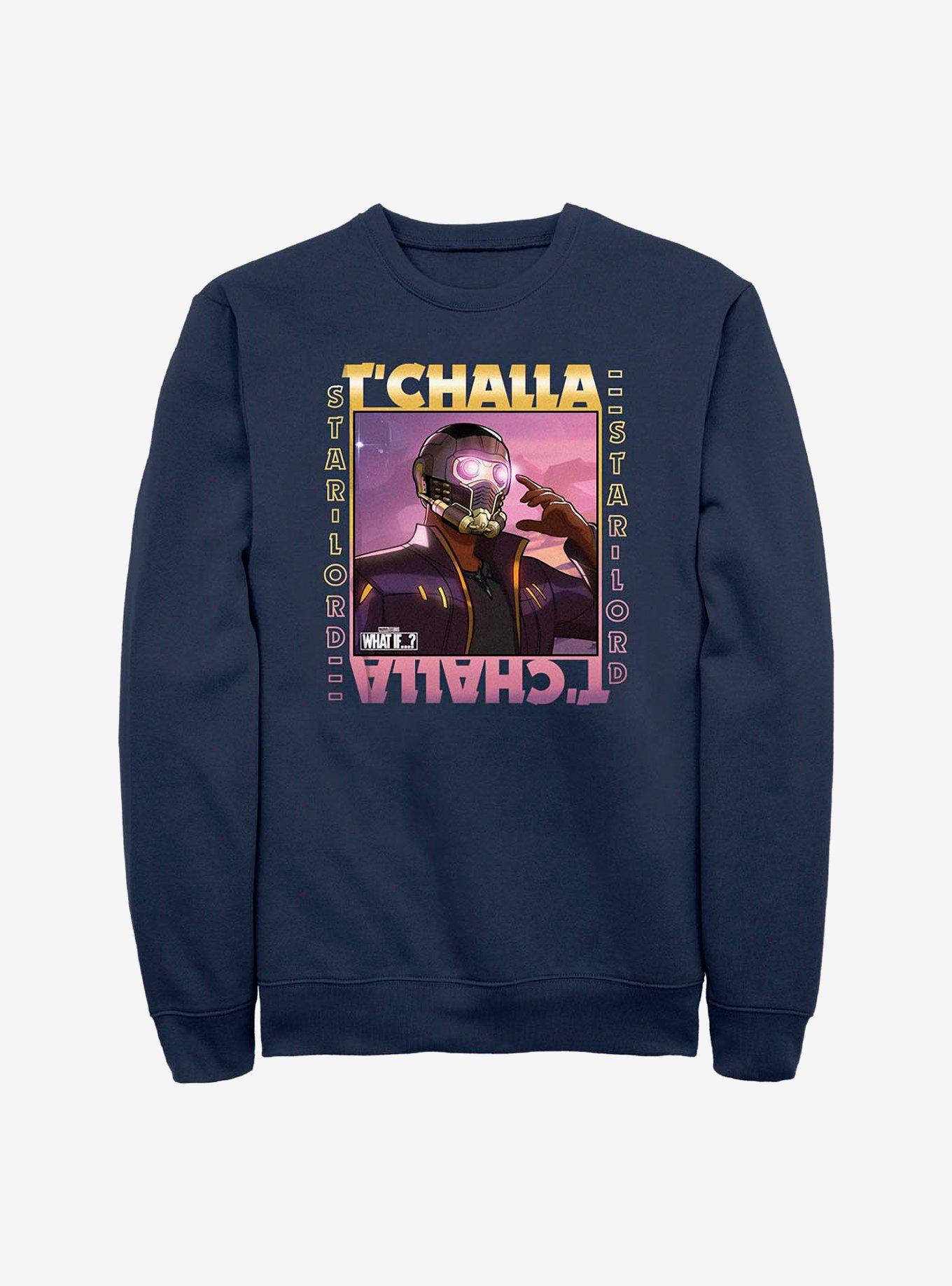 Marvel What If...? T'Challa Was Star-Lord Frame Crew Sweatshirt, , hi-res