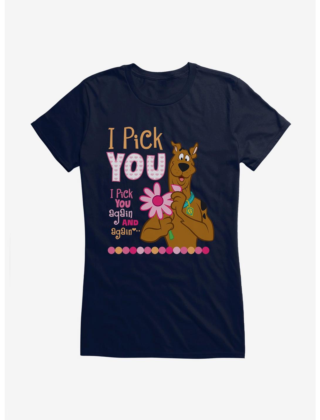 Scooby-Doo Valentines I Pick You Flowers Girls T-Shirt, , hi-res