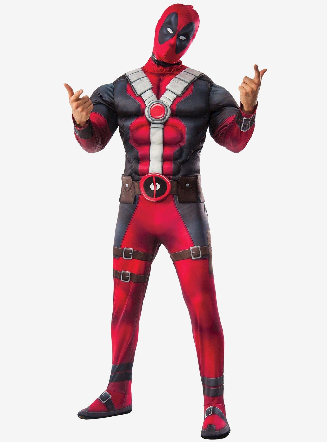 Marvel Deadpool Deluxe Costume, RED, hi-res view 1