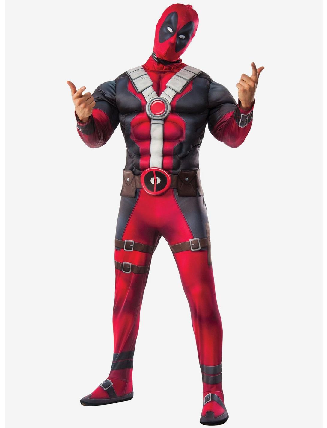 Marvel Deadpool Deluxe Costume, RED, hi-res
