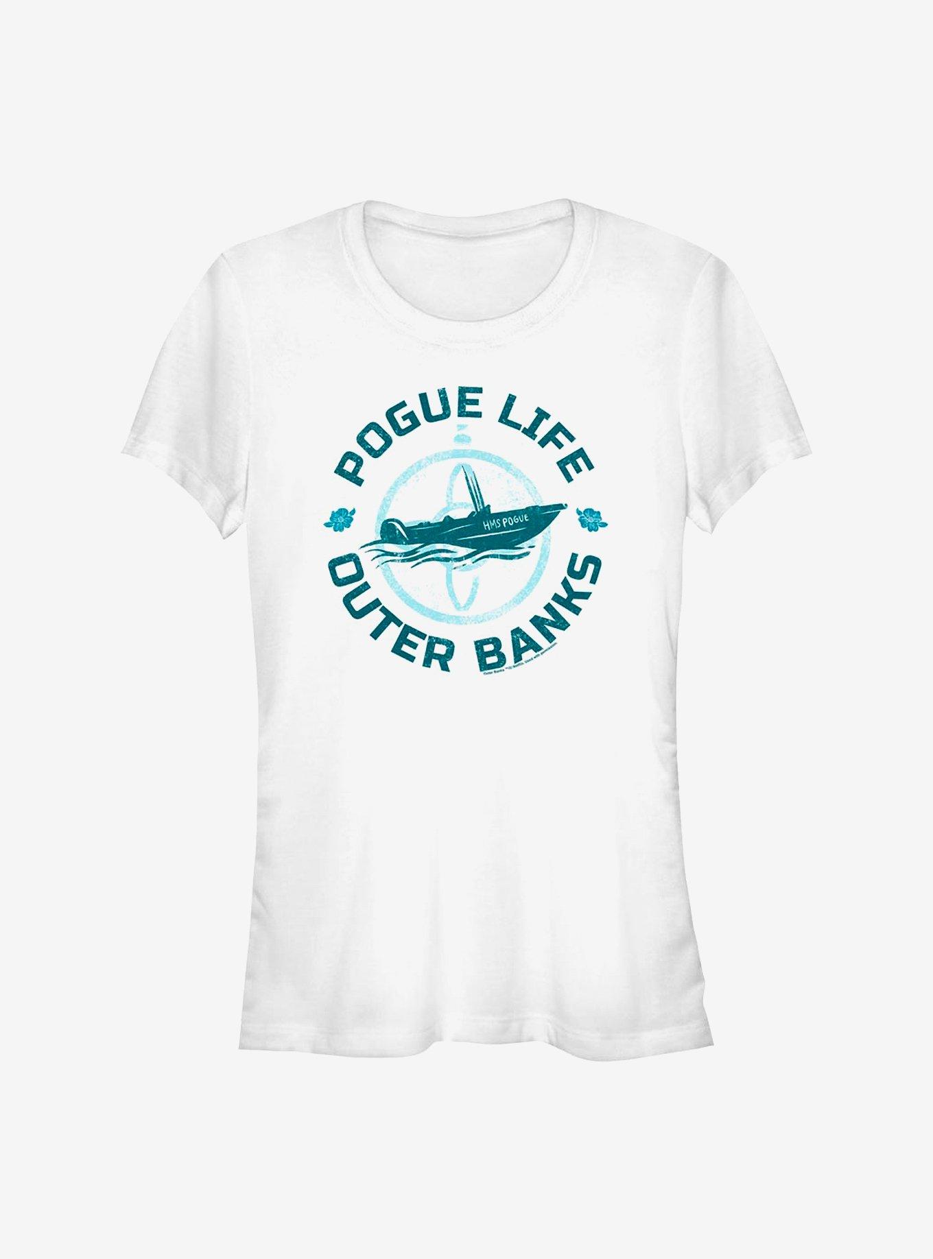 Outer Banks Pogue Life Circle Girls T-Shirt, WHITE, hi-res