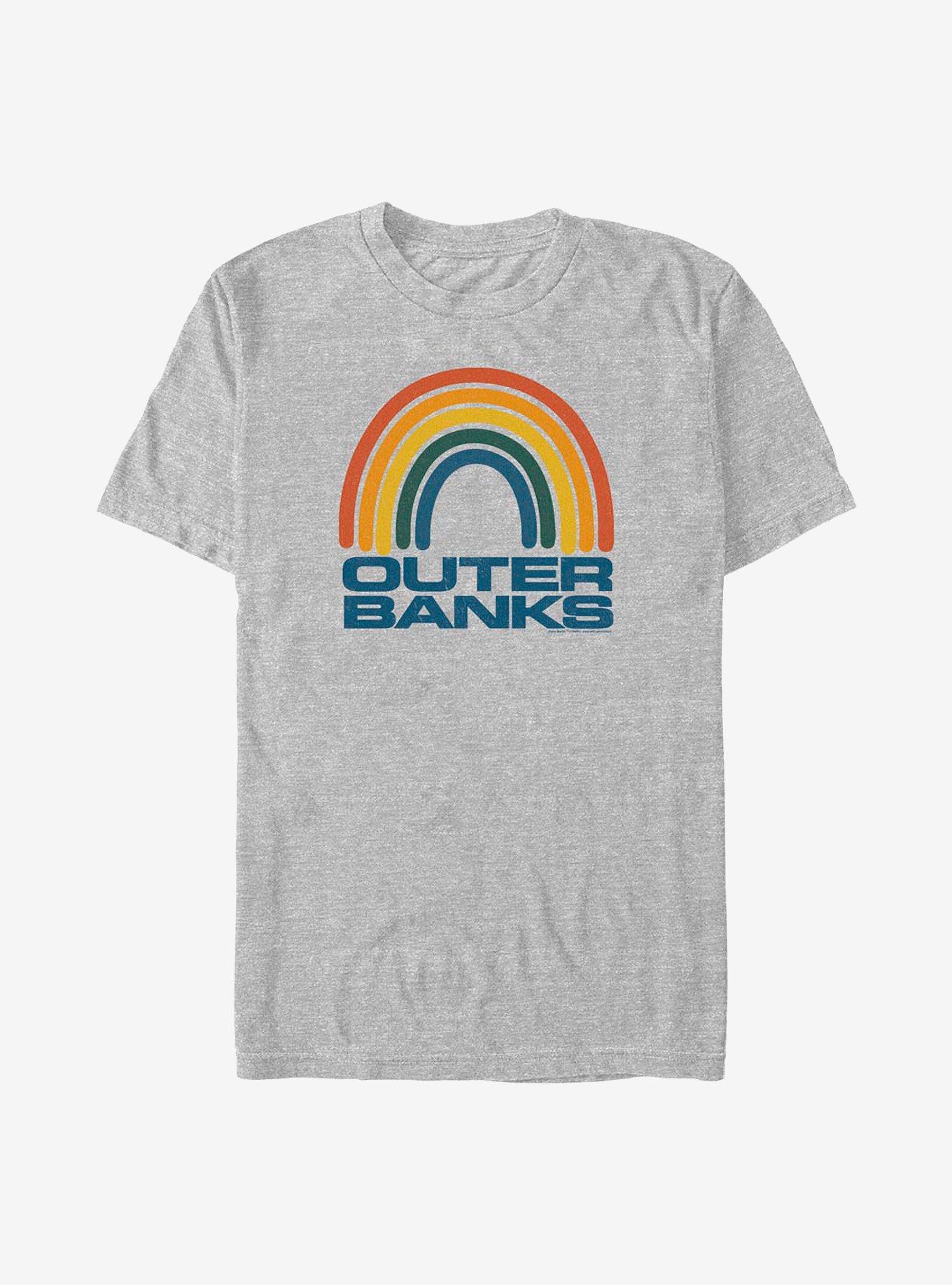 Outer Banks OBX Rainbow T-Shirt, ATH HTR, hi-res