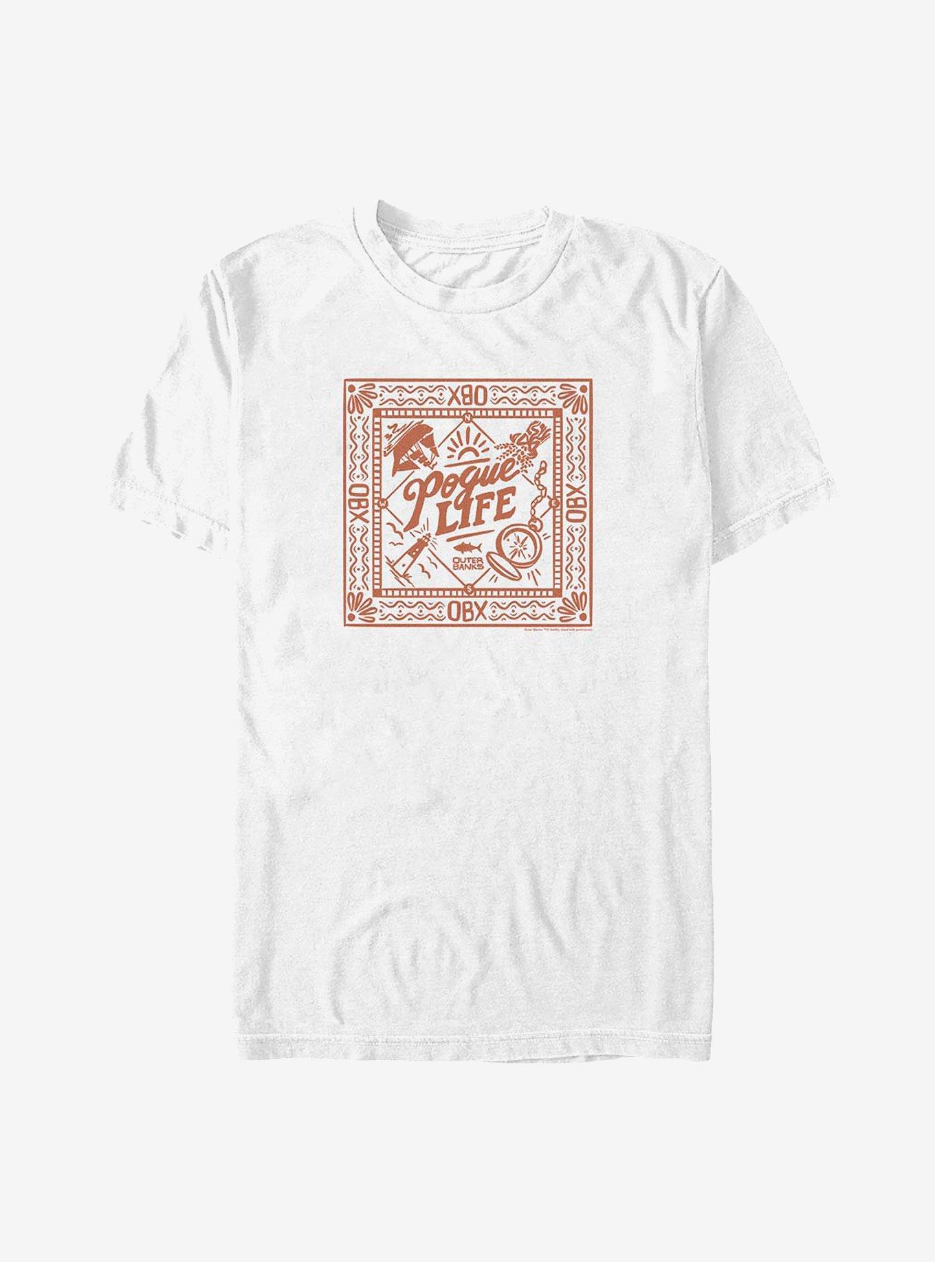Outer Banks Pogue Life Square Frame T-Shirt, WHITE, hi-res