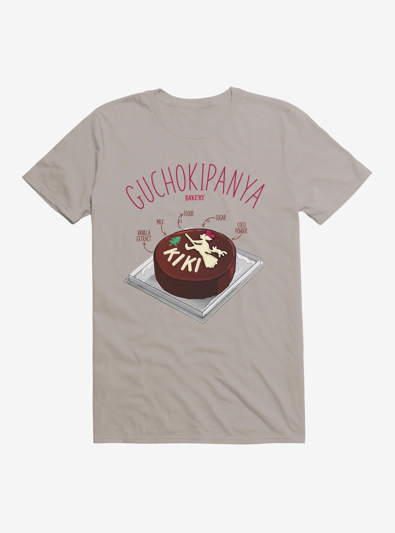 Studio Ghibli Kiki's Delivery Service Guchokipanya Bakery Coco Cake Ingredients T-Shirt, LIGHT GREY, hi-res