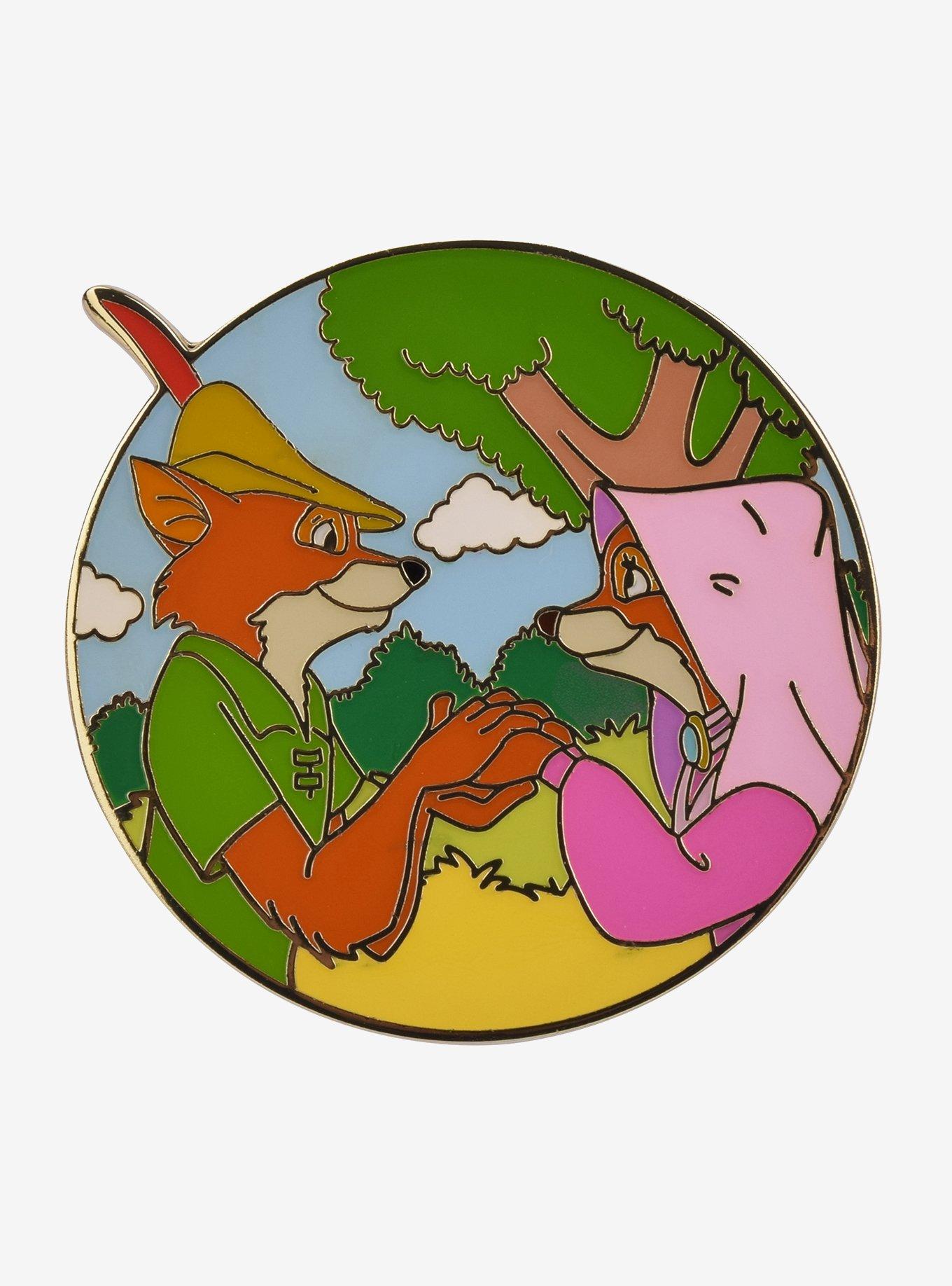 Disney Robin Hood & Maid Marian Circle Frame Enamel Pin - BoxLunch Exclusive, , hi-res