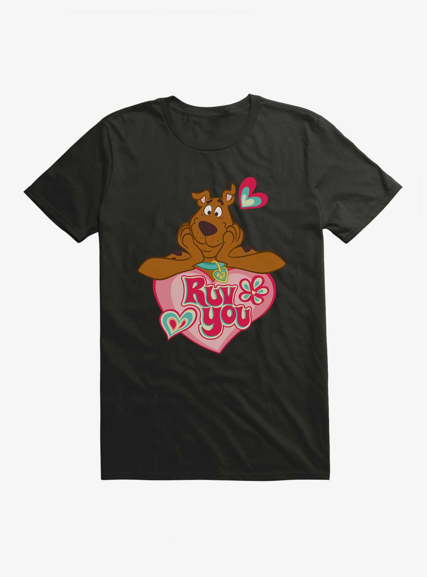 Scooby-Doo Valentines Ruv You Heart T-Shirt, BLACK, hi-res