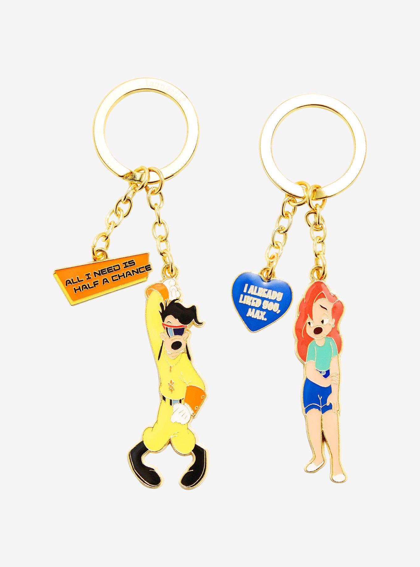 Loungefly Disney A Goofy Movie Max & Roxanne Keychain Set - BoxLunch Exclusive, , hi-res