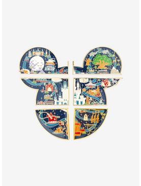 Loungefly Disney Walt Disney World 50th Anniversary Mickey Resort Map Blind Box Enamel Pin - BoxLunch Exclusive, , hi-res