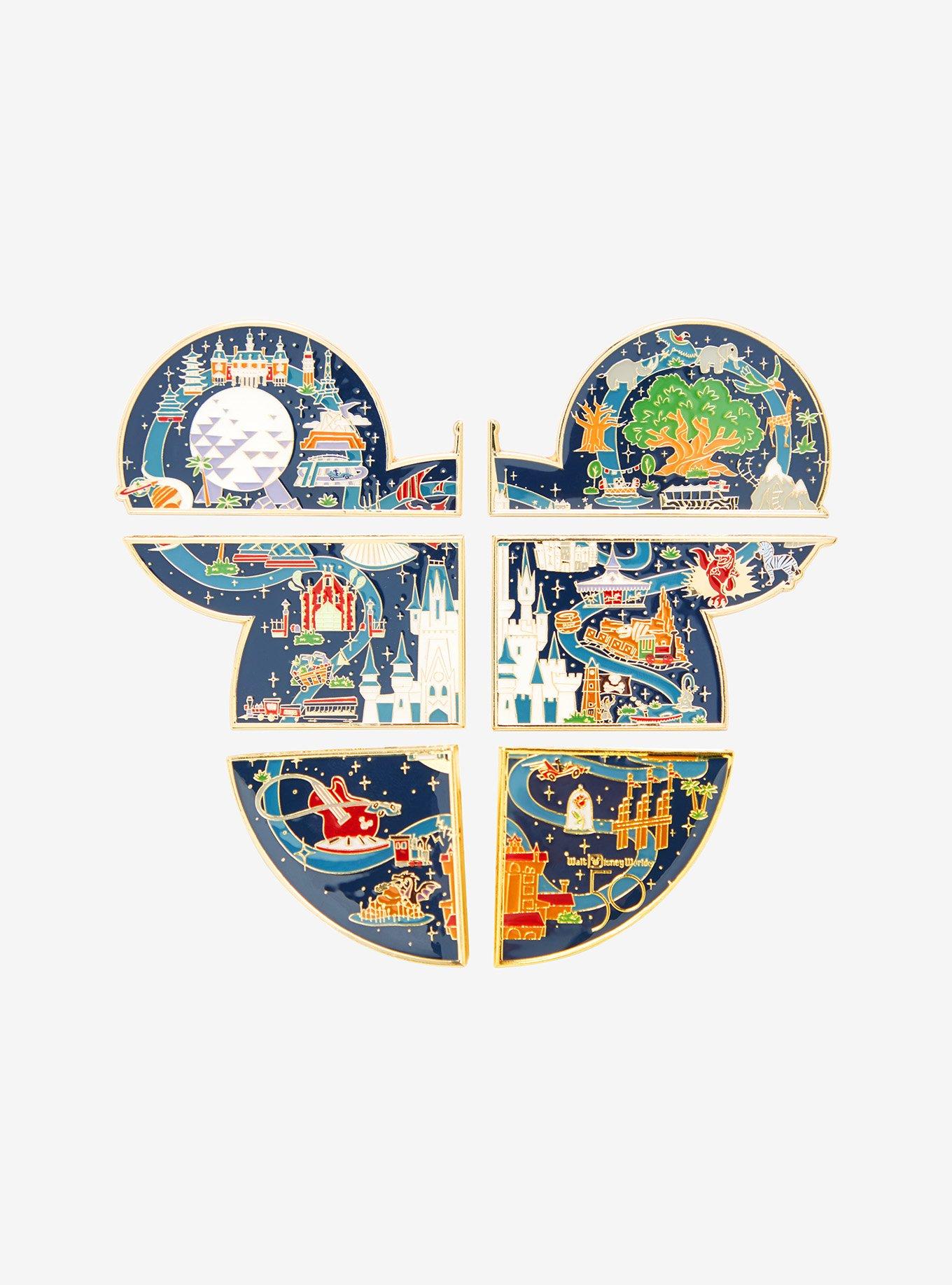 Loungefly Disney Walt Disney World 50th Anniversary Mickey Resort Map Blind Box Enamel Pin - BoxLunch Exclusive, , hi-res
