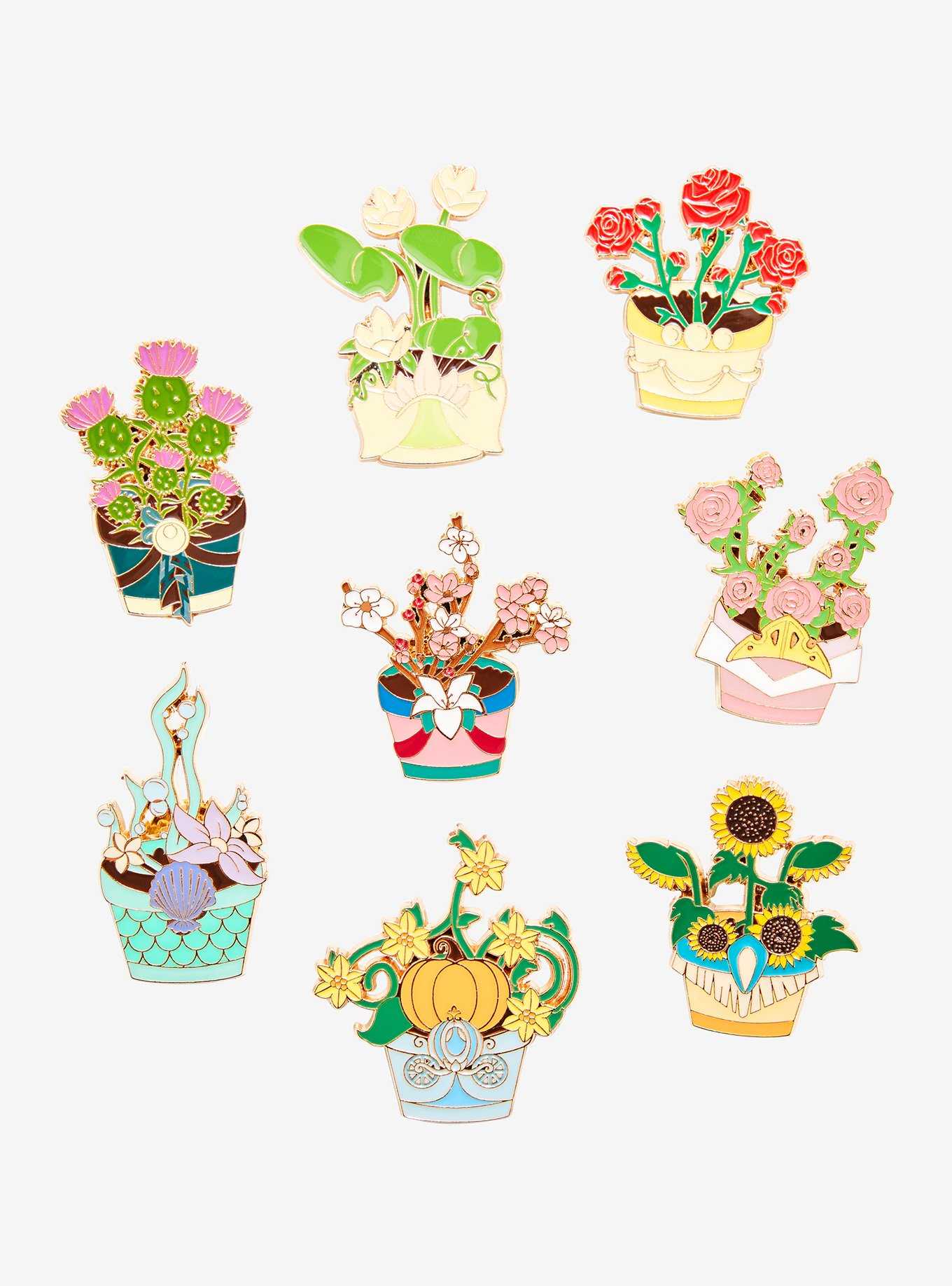 Loungefly Disney Princess Potted Plant Blind Box Enamel Pin - BoxLunch Exclusive, , hi-res