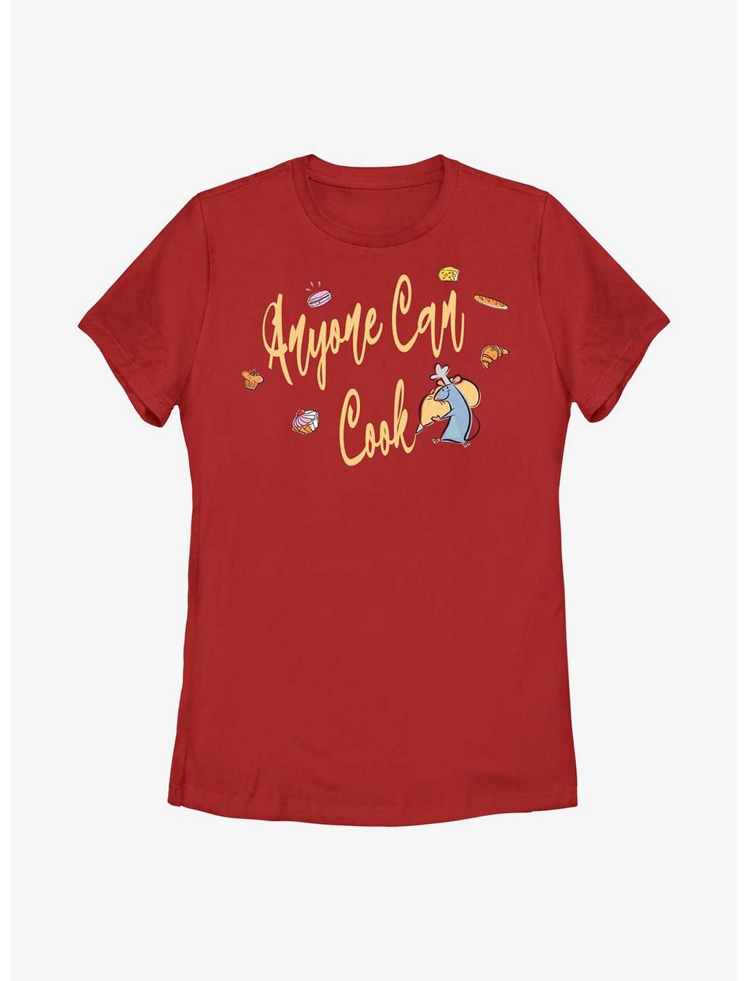 Disney Pixar Ratatouille Anyone Can Cook Womens T-Shirt, RED, hi-res