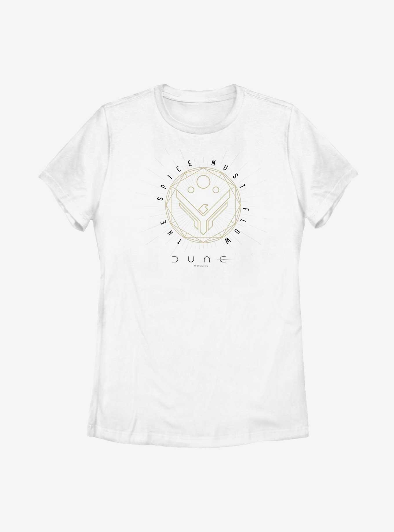 Dune Spice Flow Womens T-Shirt, WHITE, hi-res