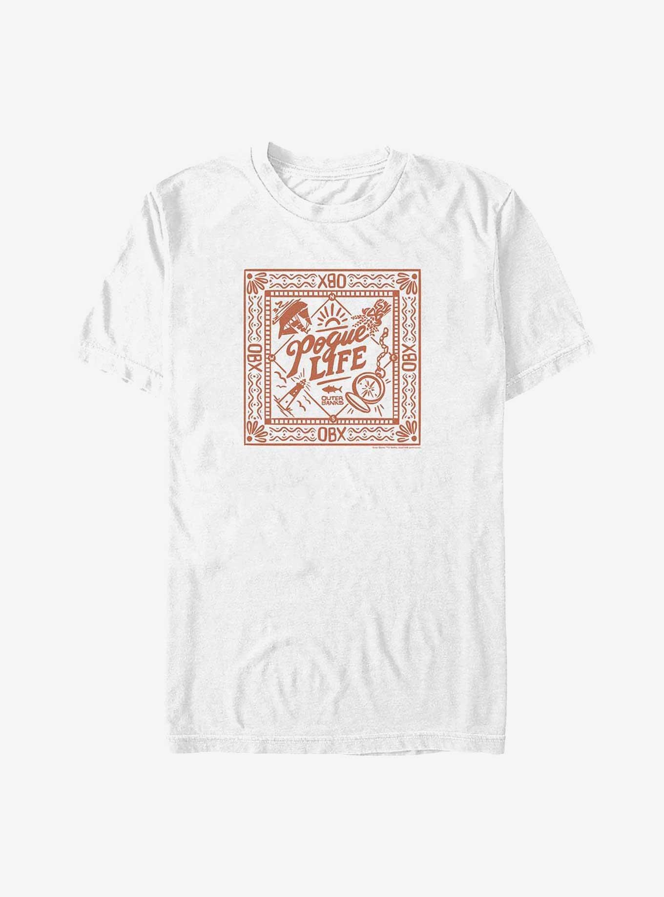 Outer Banks Square Badge T-Shirt, WHITE, hi-res