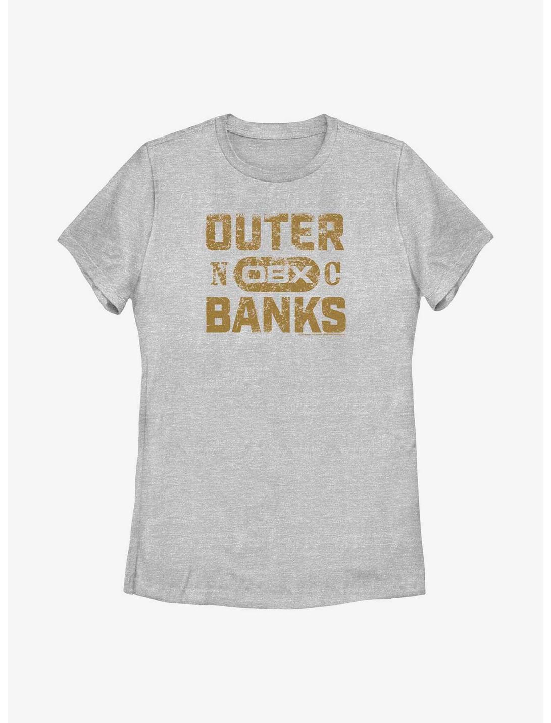 Outer Banks Distressed Type Womens T-Shirt, ATH HTR, hi-res