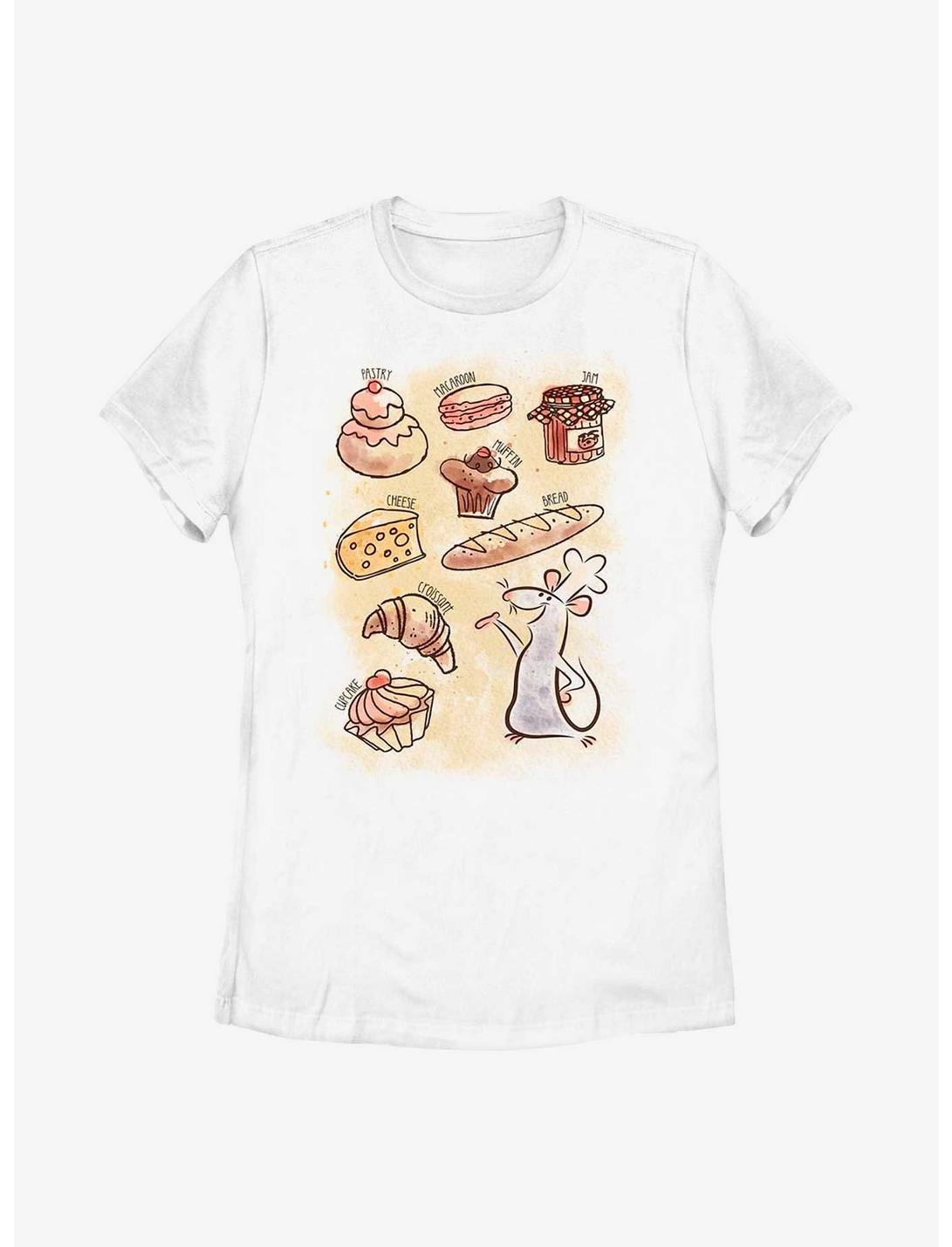 Disney Pixar Ratatouille Watercolor Remy Womens T-Shirt, WHITE, hi-res