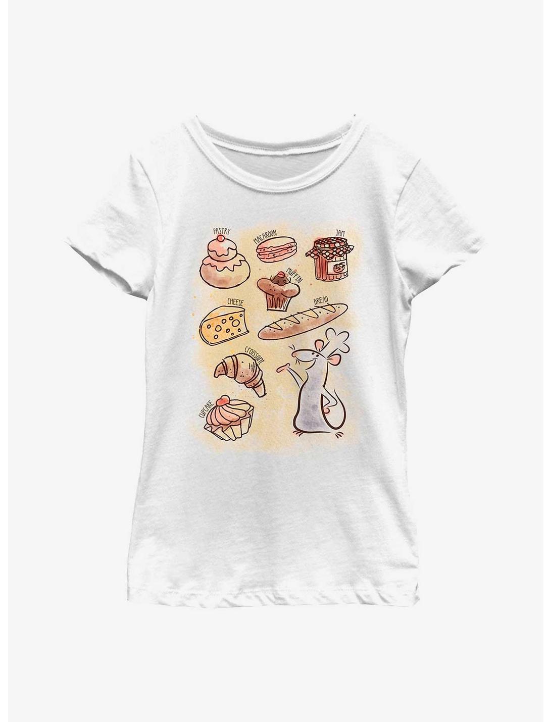 Disney Pixar Ratatouille Watercolor Remy Youth Girls T-Shirt, WHITE, hi-res