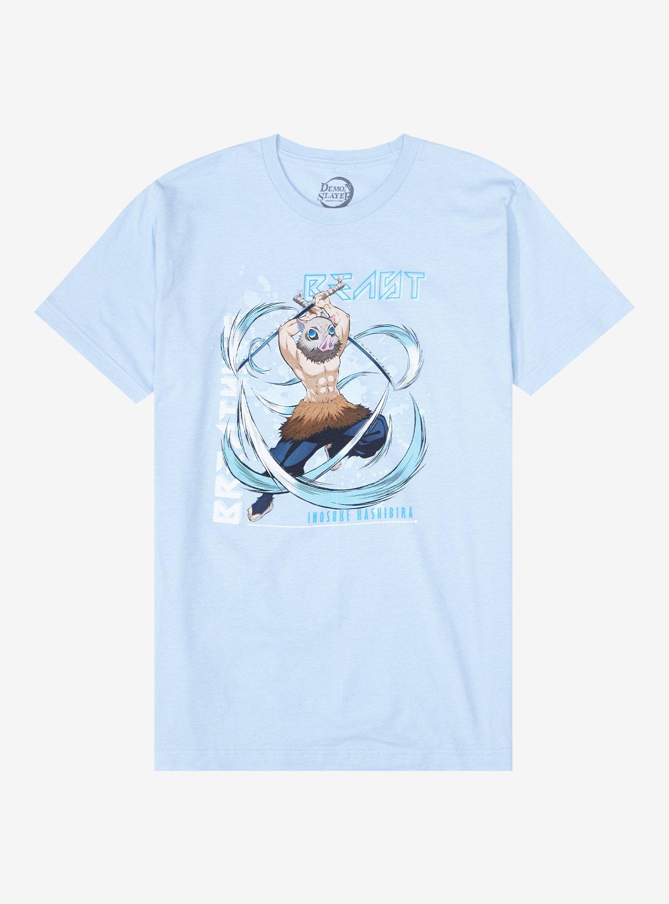 Demon Slayer: Kimetsu no Yaiba Inosuke Beast Breathing T-Shirt - BoxLunch Exclusive, LIGHT BLUE, hi-res