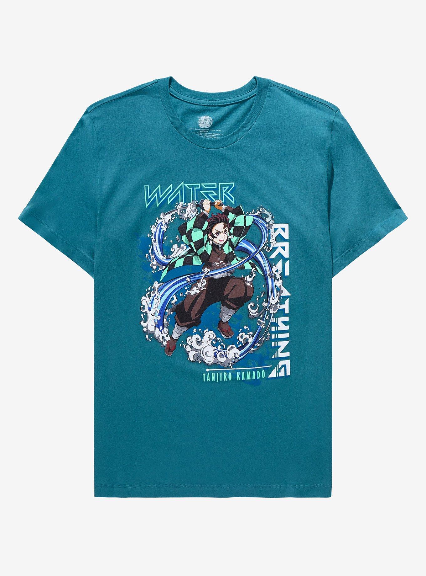 Demon Slayer: Kimetsu no Yaiba Tanjiro Water Breathing T-Shirt - BoxLunch Exclusive, TEAL, hi-res