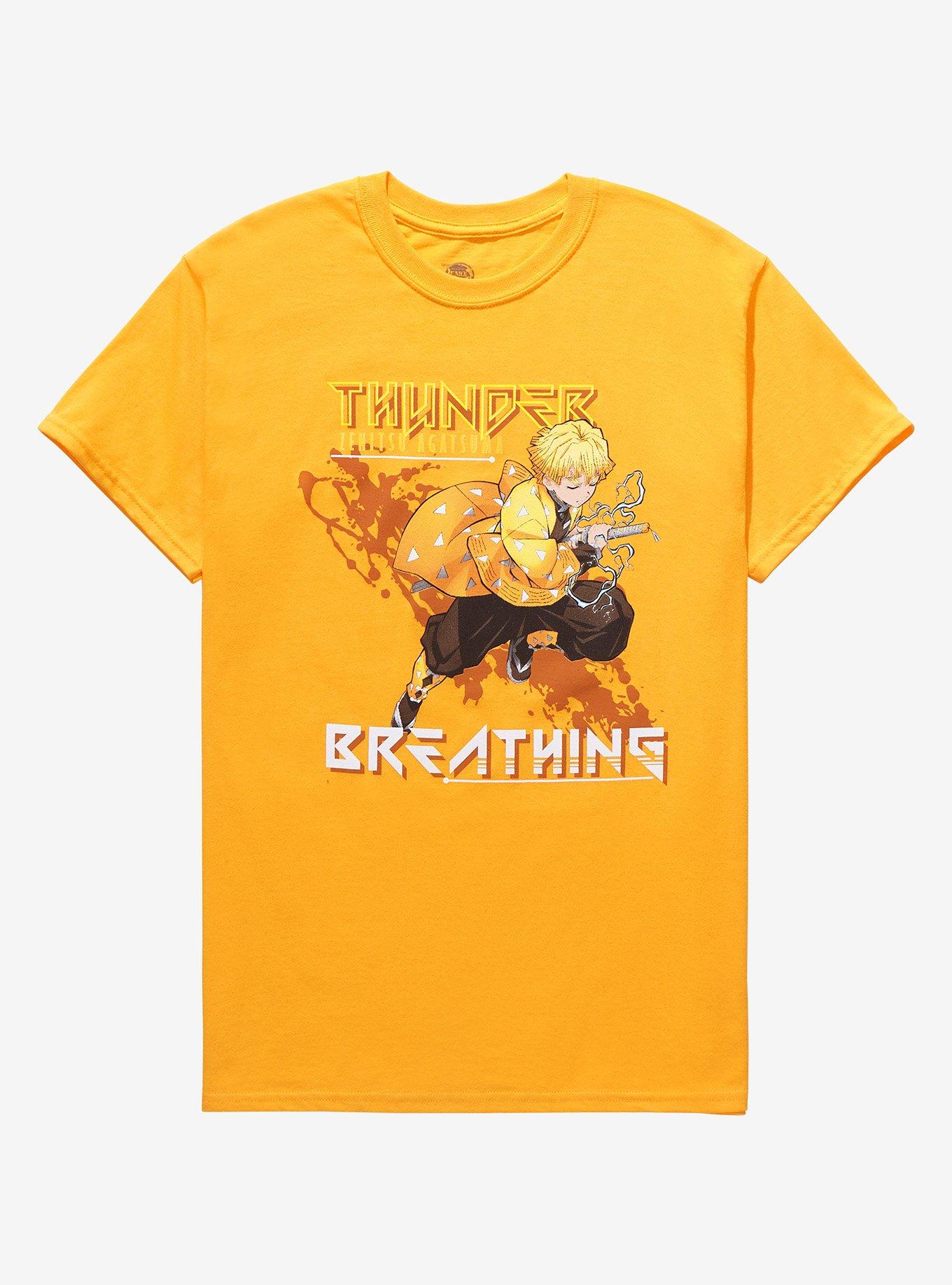 Demon Slayer: Kimetsu no Yaiba Zenitsu Thunder Breathing T-Shirt - BoxLunch Exclusive, MUSTARD, hi-res