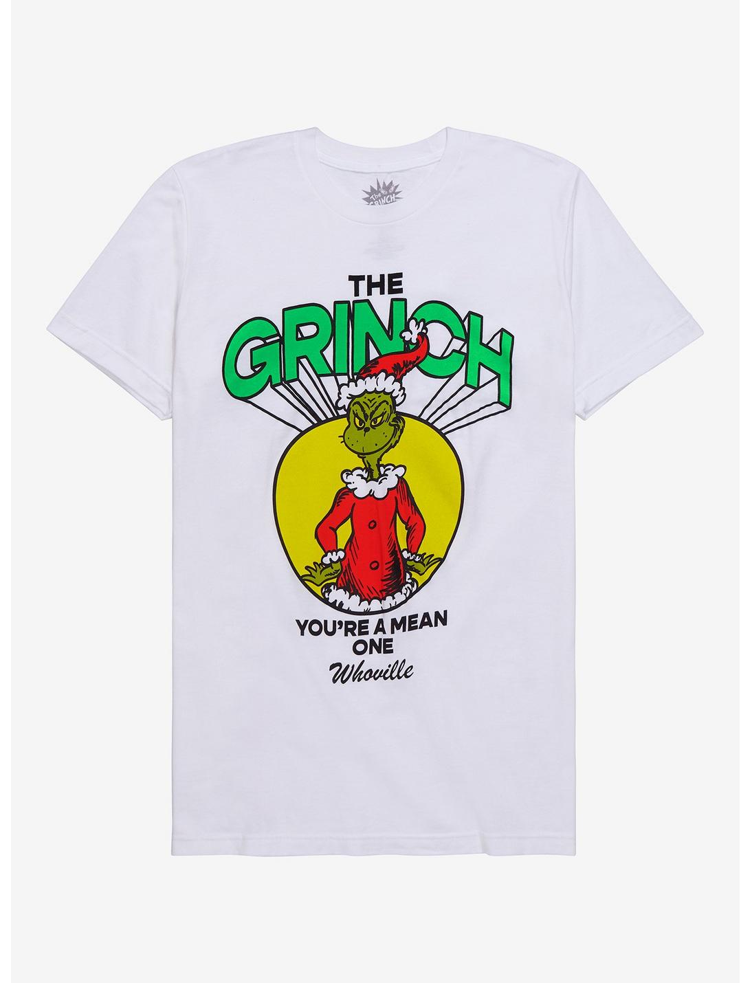 Dr. Seuss How the Grinch Stole Christmas You’re a Mean One Whoville T-Shirt - BoxLunch Exclusive, BLACK, hi-res