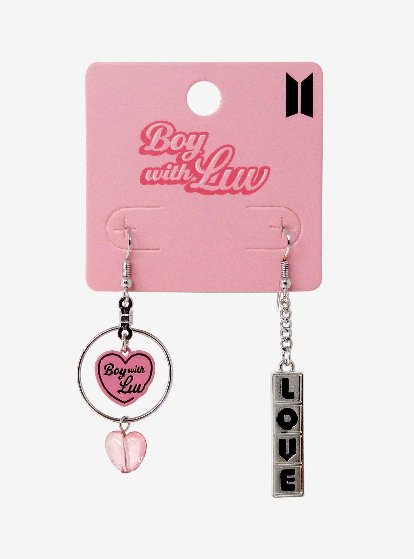 BTS Boy With Luv Mismatch Earring Set Hot Topic
