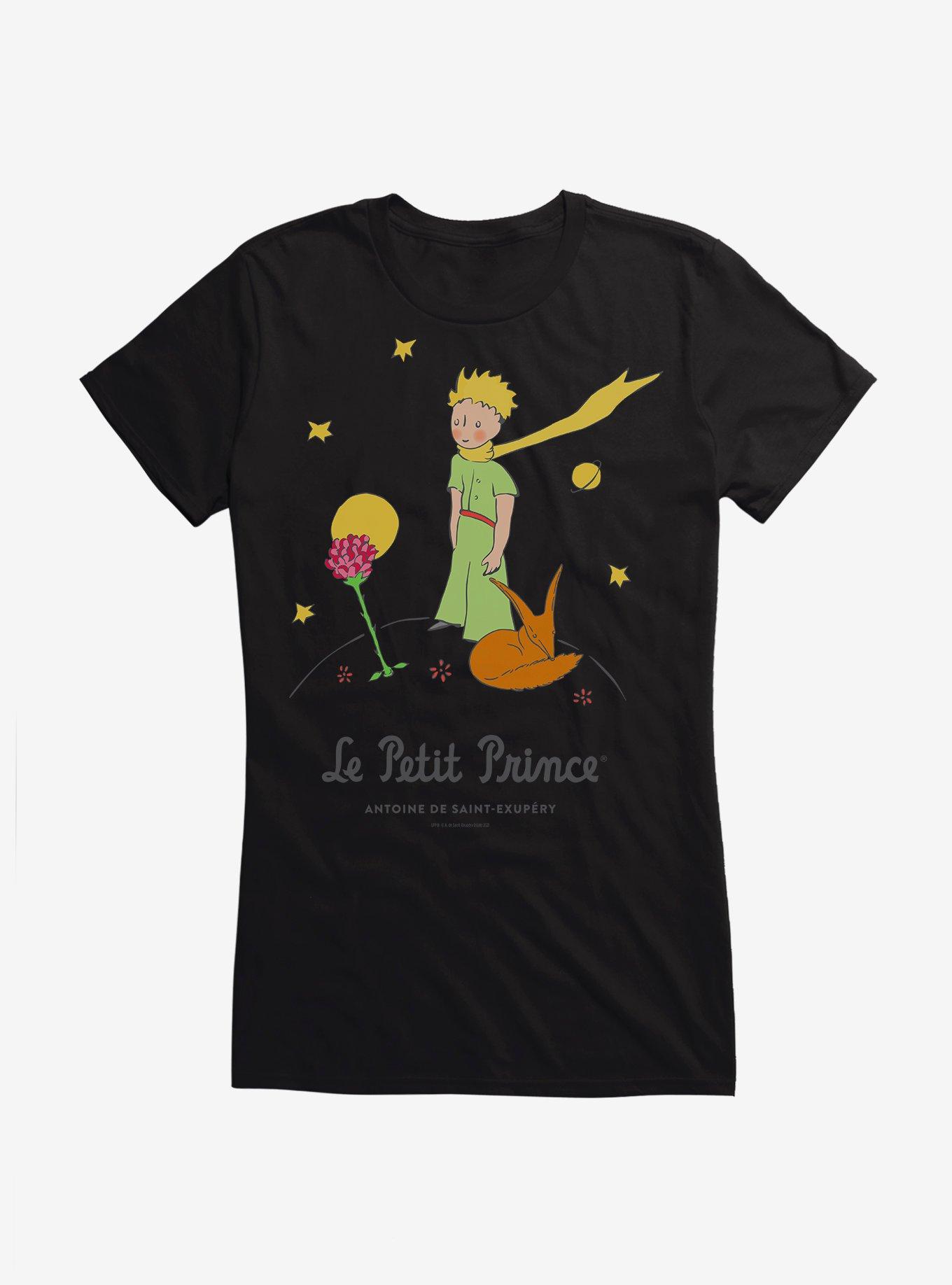 The Little Prince The Fox And Rose Girls T-Shirt, BLACK, hi-res
