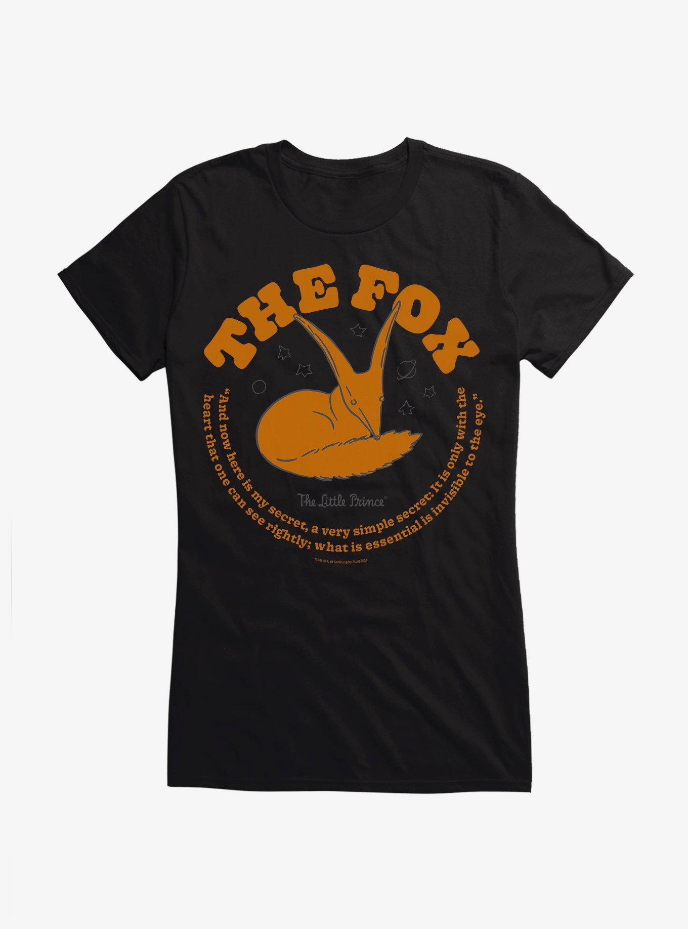 The Little Prince The Fox Secret Girls T-Shirt, BLACK, hi-res