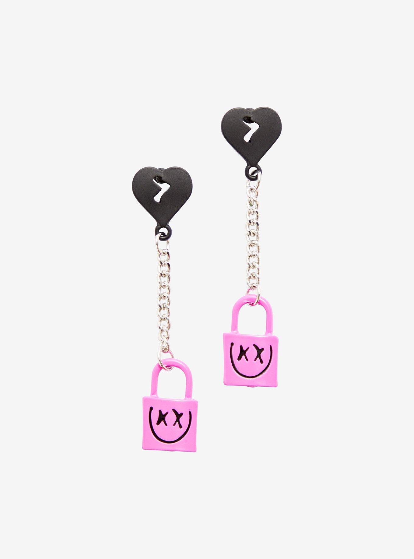 Yungblud Padlock Drop Earrings, , hi-res