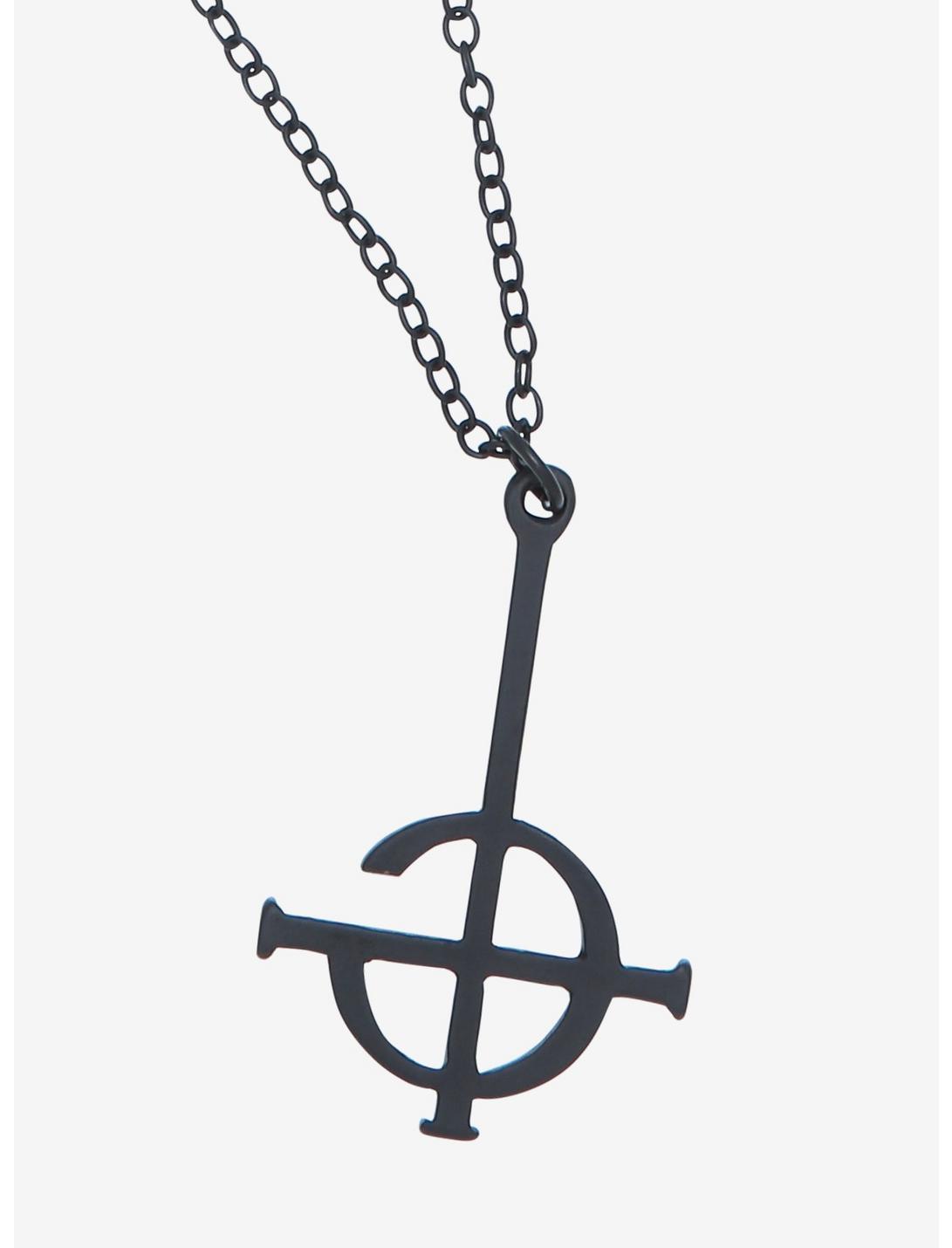 Ghost Grucifix Pendant Necklace, , hi-res