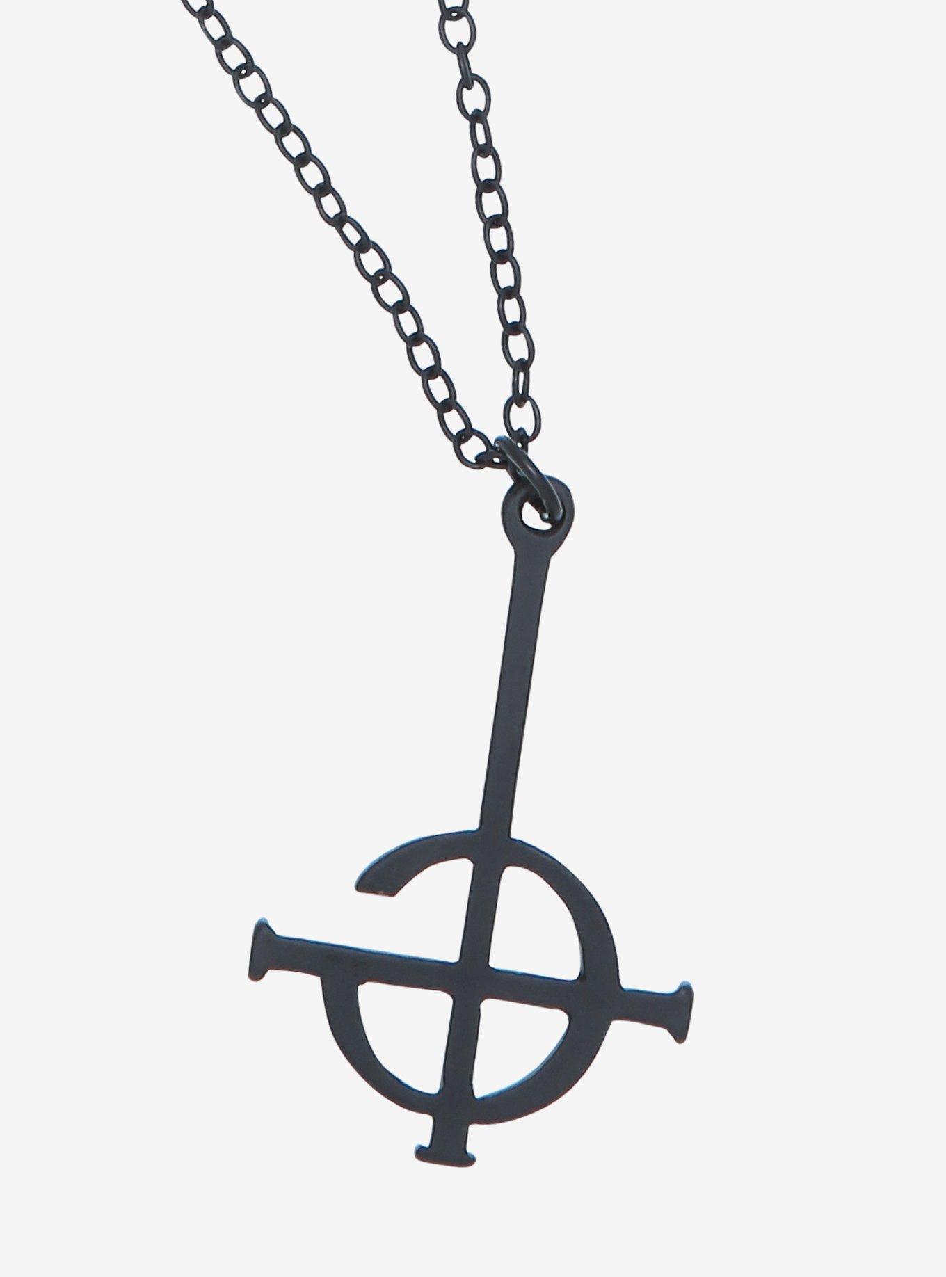 Ghost Emo Necklace Black