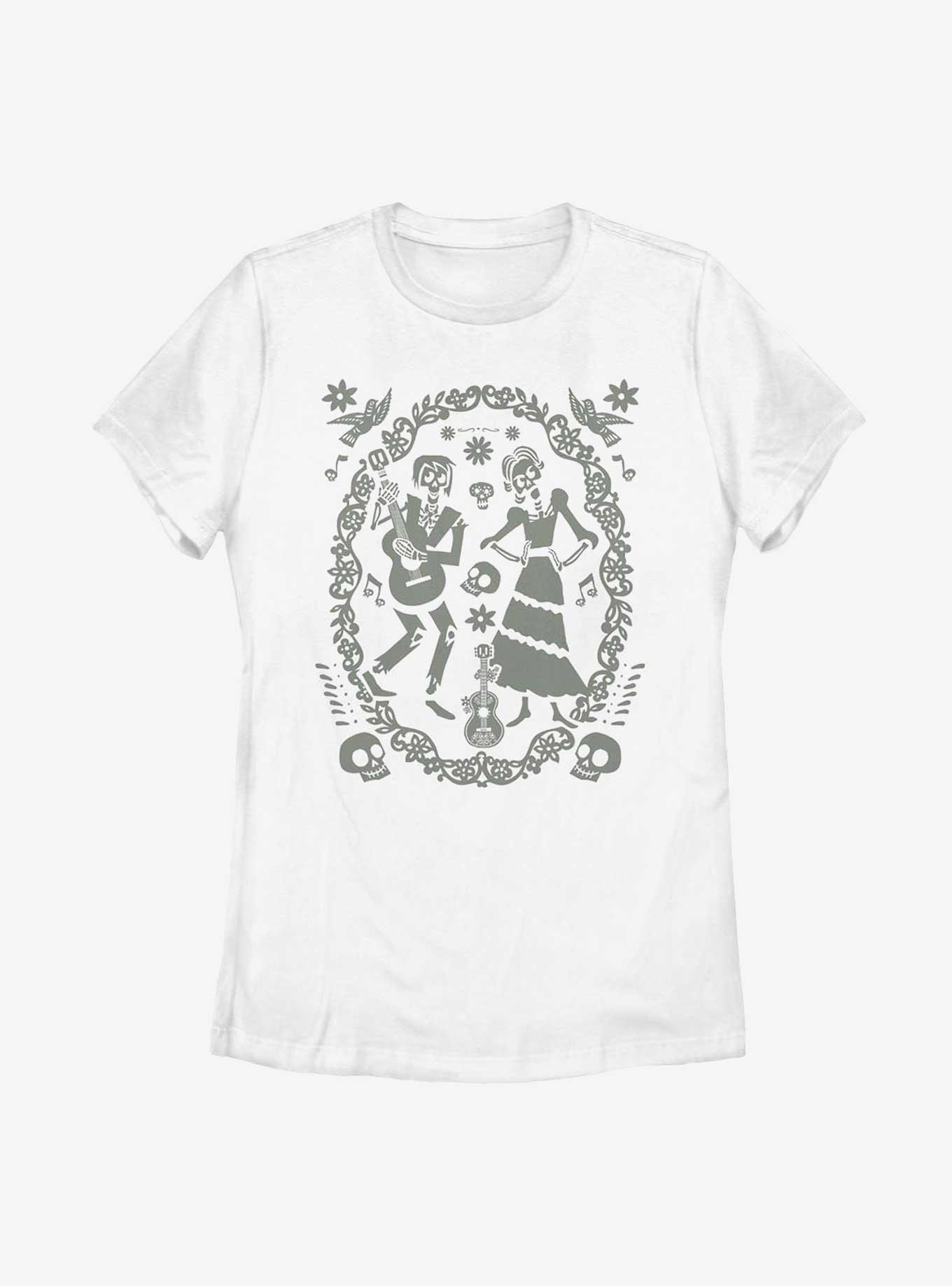Disney Pixar Coco Paper Art Oval Womens T-Shirt, , hi-res