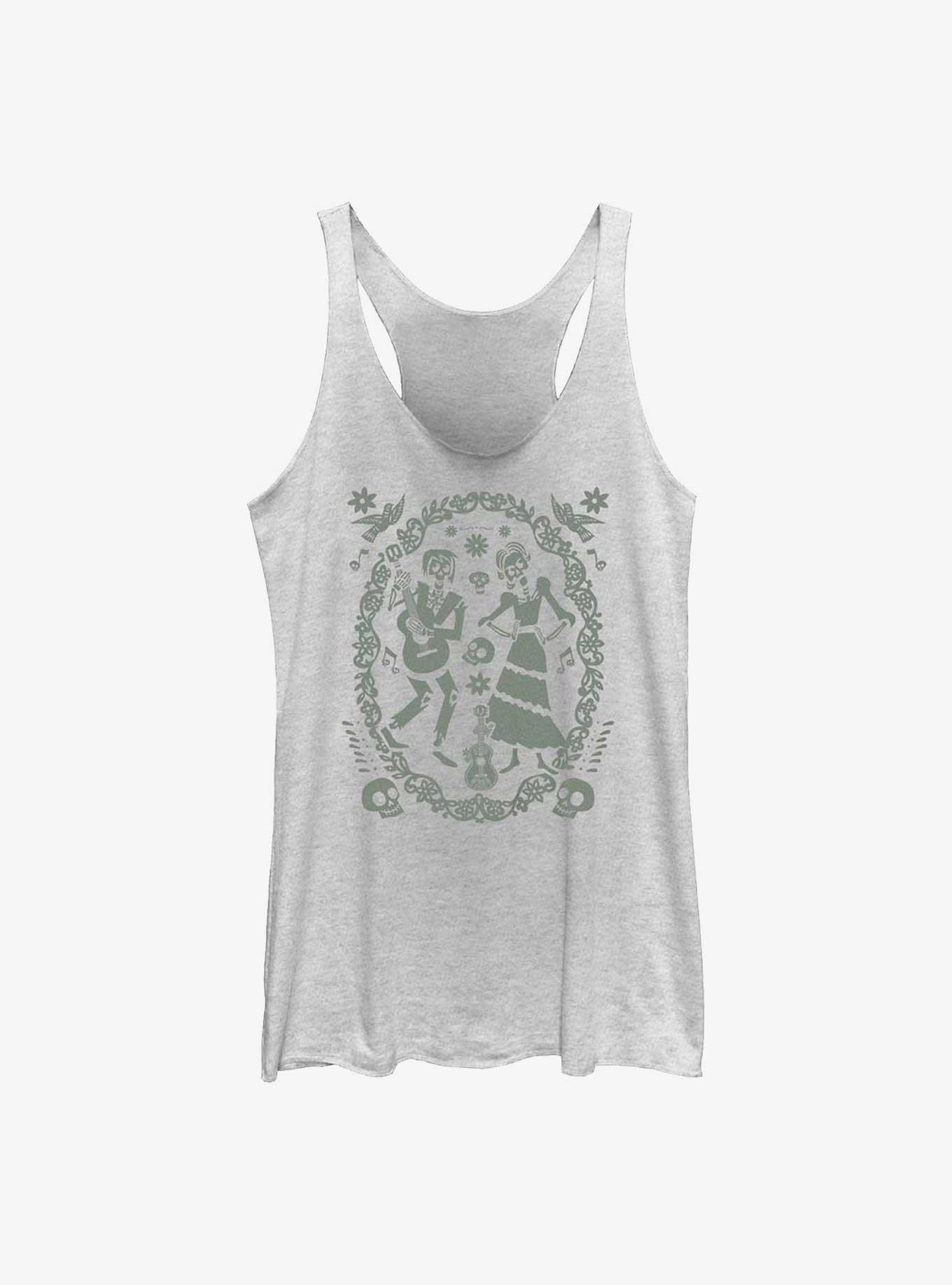 Disney Pixar Coco Paper Art Oval Womens Tank Top, , hi-res