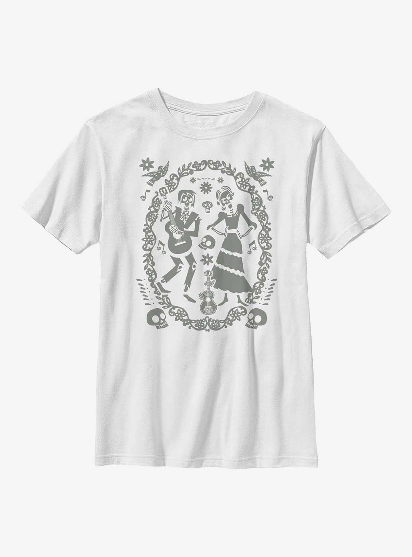 Disney Pixar Coco Paper Art Oval Youth T-Shirt, , hi-res