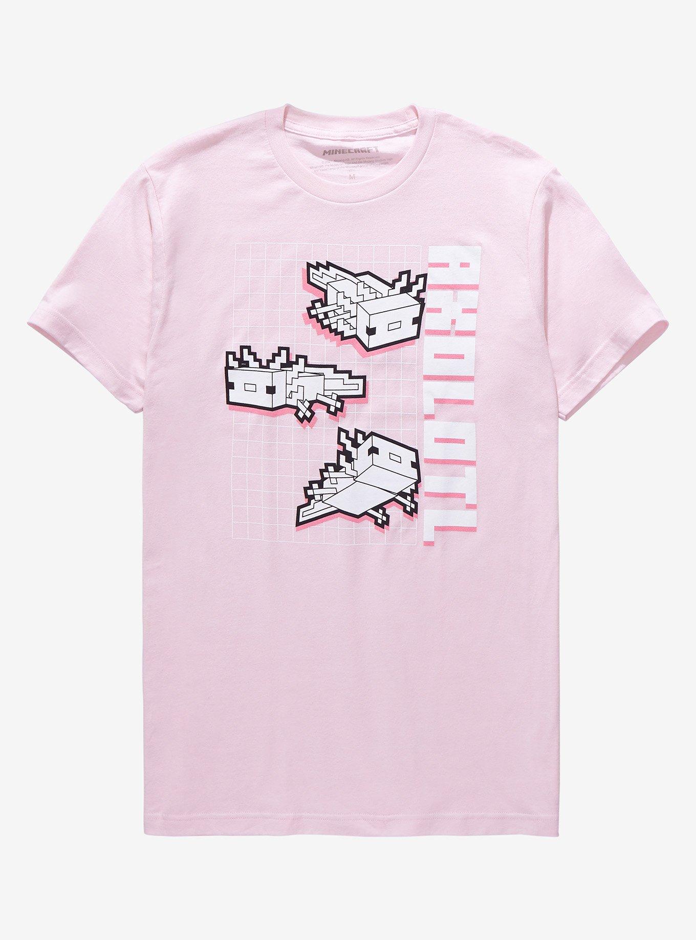 Minecraft Axolotl T-Shirt, LIGHT PINK, hi-res