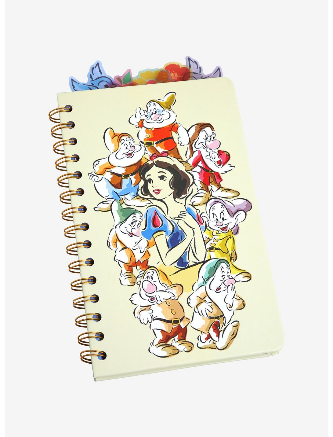 Disney Snow White and the Seven Dwarfs Group Watercolor Portrait Tab Journal - BoxLunch Exclusive, , hi-res