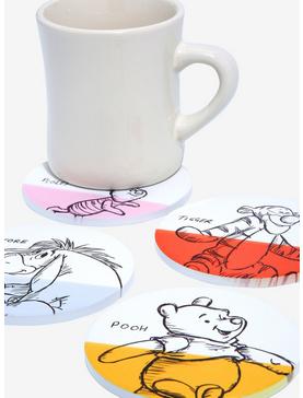 Disney Winnie the Pooh Sketch Art Ceramic Coaster Set, , hi-res