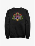 Disney Pixar Coco Un Poco Loco Floral Emb Sweatshirt, BLACK, hi-res