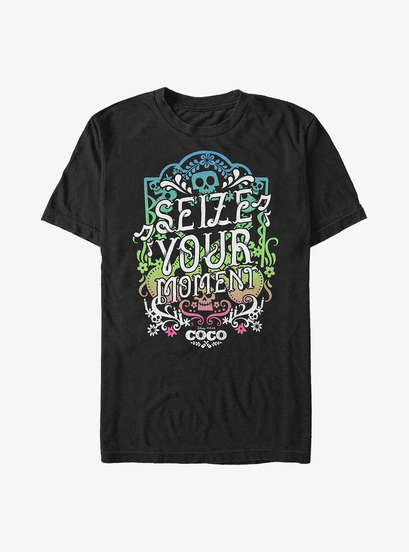 Disney Pixar Coco Seize Your Moment T-Shirt - BLACK | BoxLunch