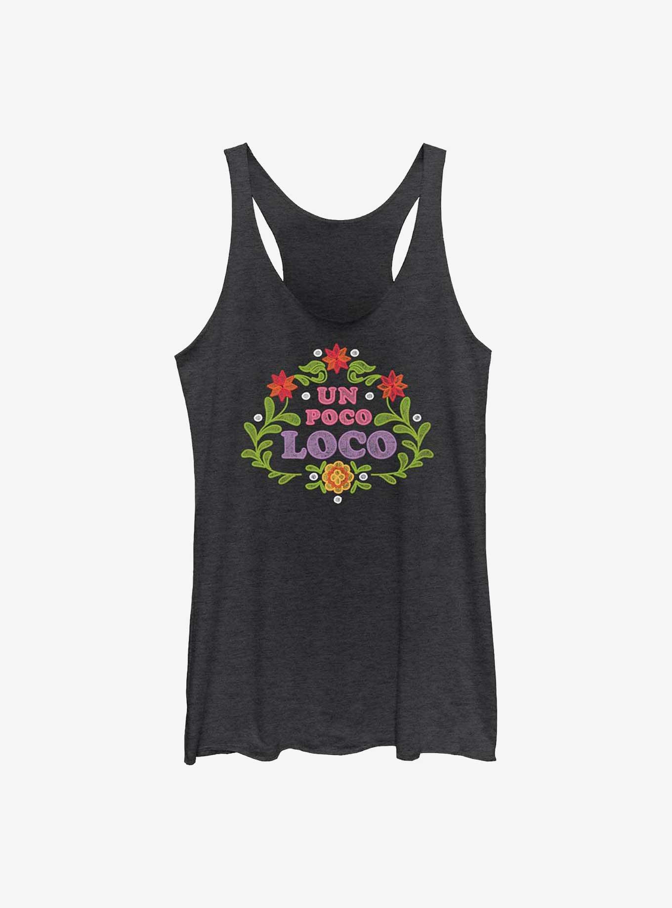 Disney Pixar Coco Un Poco Loco Floral Emb Womens Tank Top, , hi-res