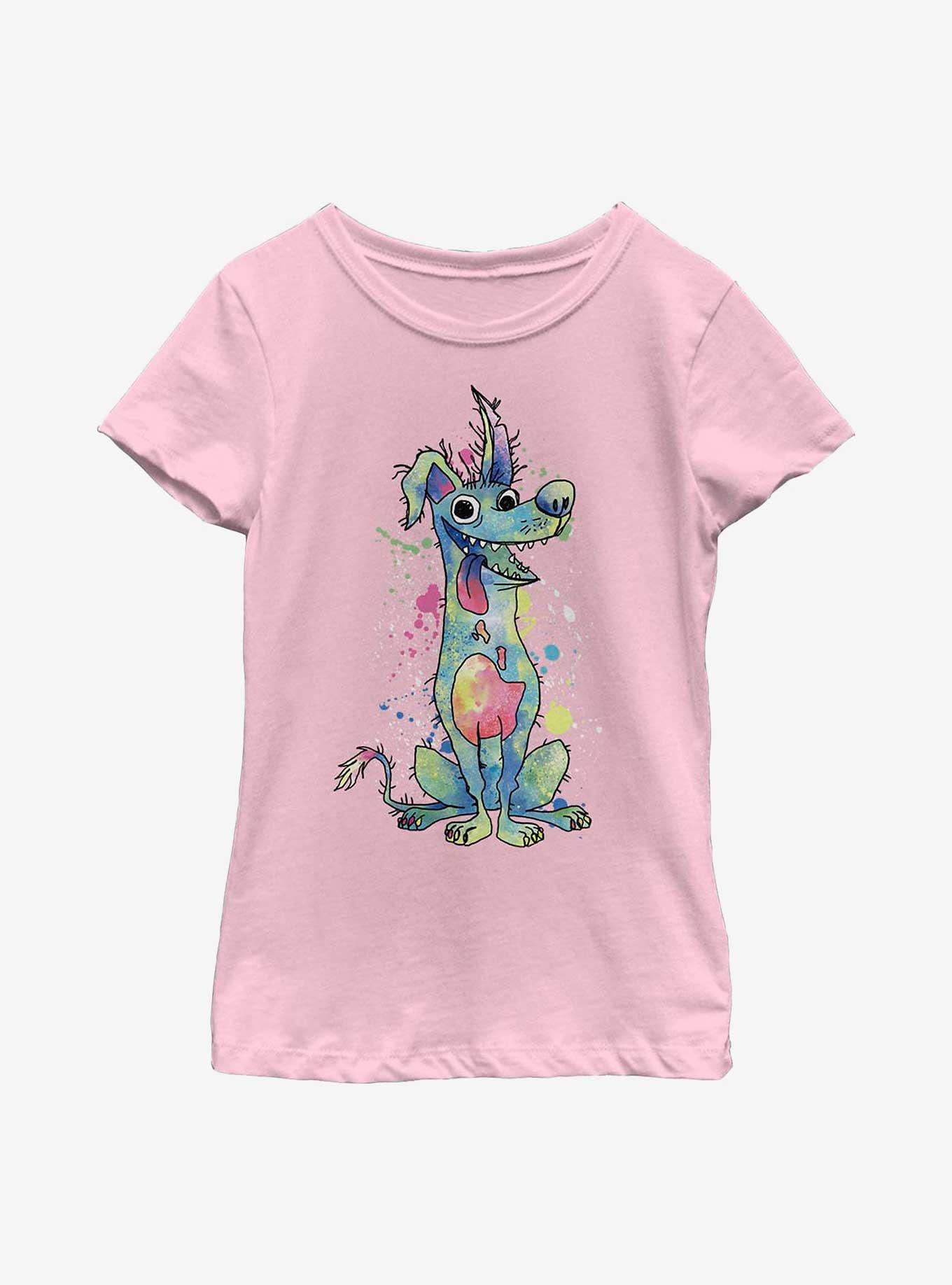 Disney Pixar Coco Watercolor Dante Youth Girls T-Shirt, PINK, hi-res