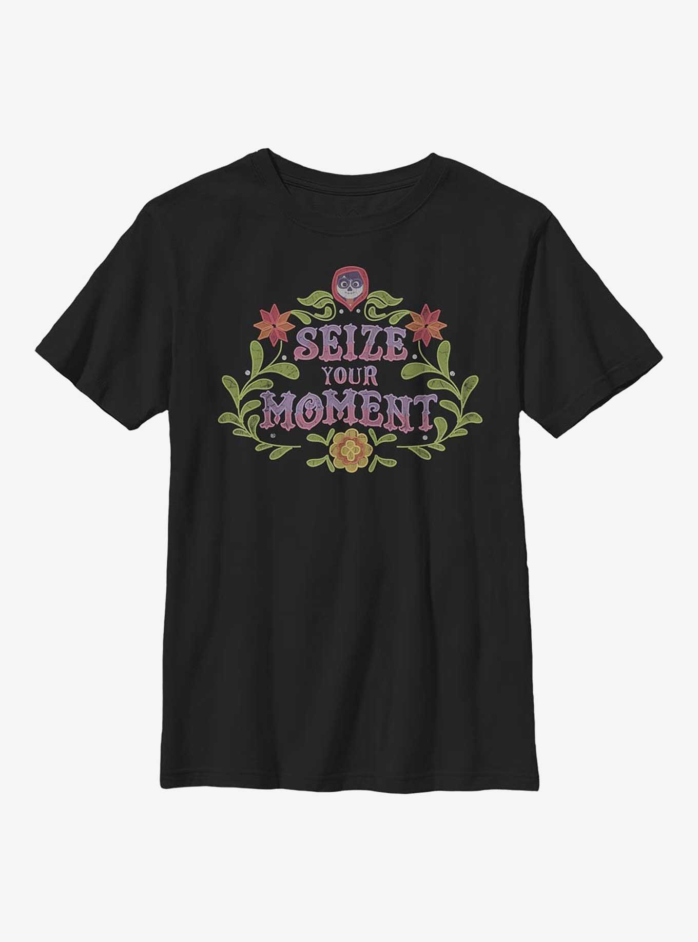 Disney Pixar Coco Seize Your Moment Emb Youth T-Shirt, BLACK, hi-res