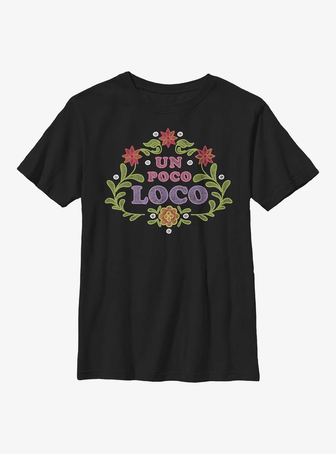 Disney Pixar Coco Un Poco Loco Floral Emb Youth T-Shirt, , hi-res