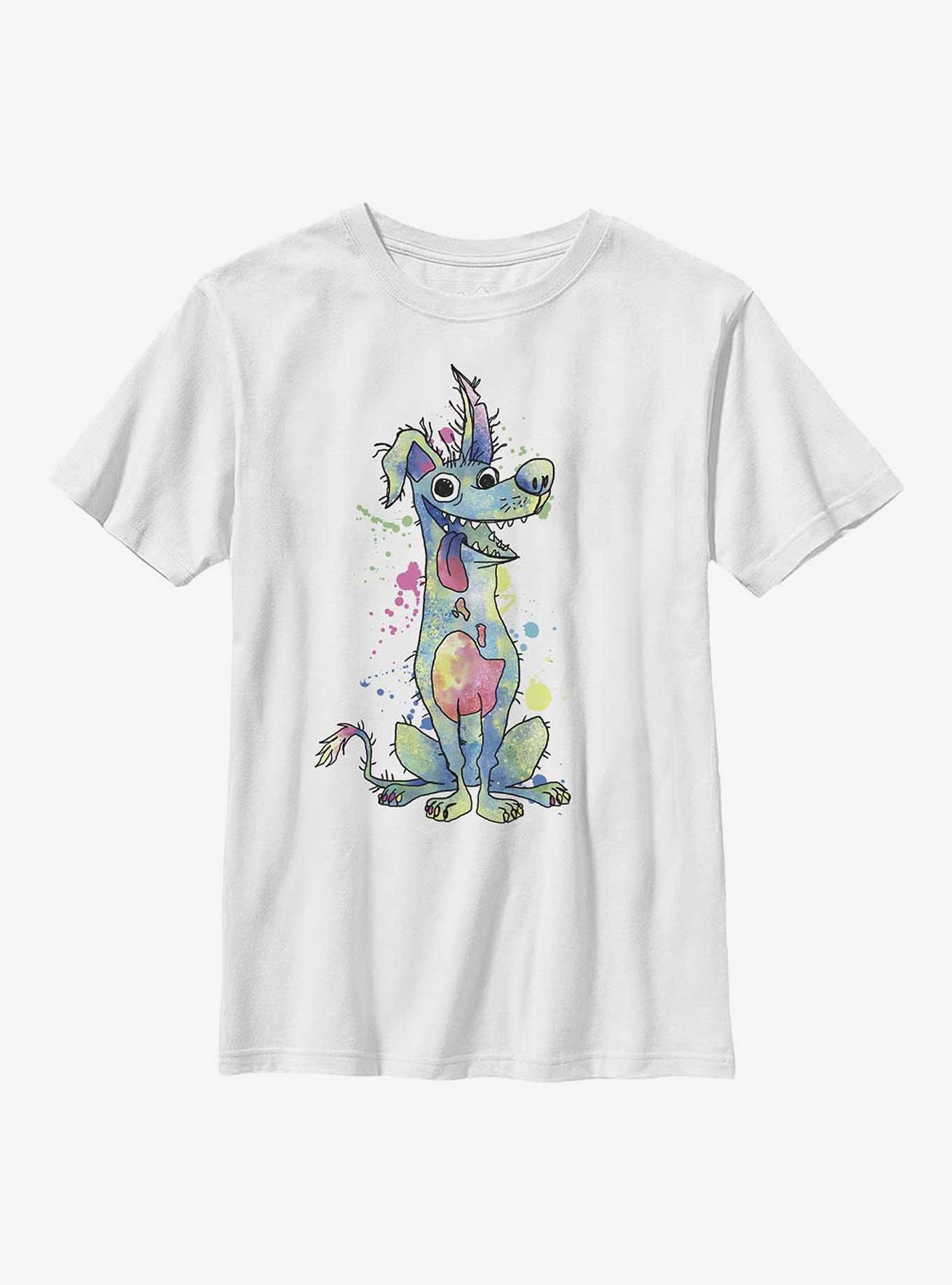 Disney Pixar Coco Watercolor Dante Youth T-Shirt, WHITE, hi-res